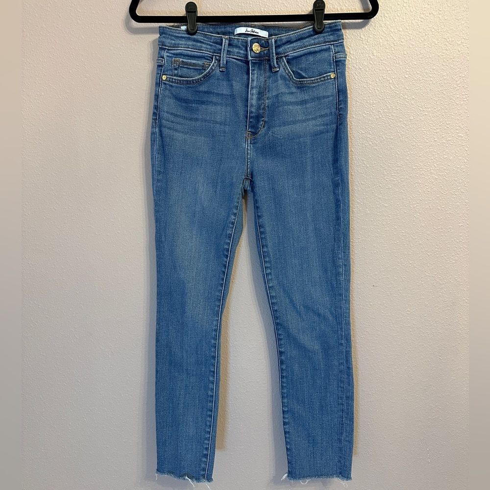 Sam Edelman The Stiletto High Rise Skinny Ankle Raw Hem Light Wash Jeans Size 26